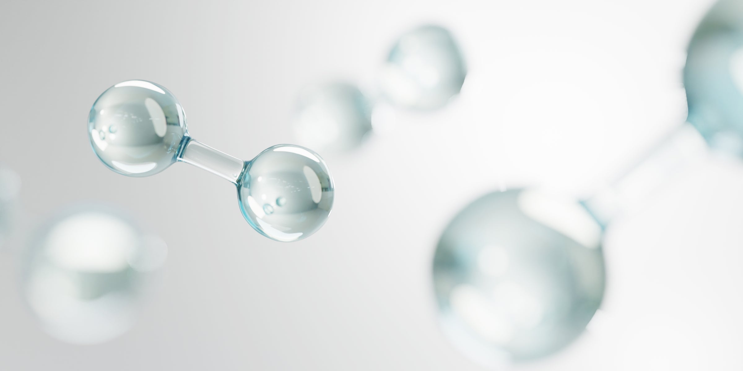 Gotas de agua - moléculas conectadas gris